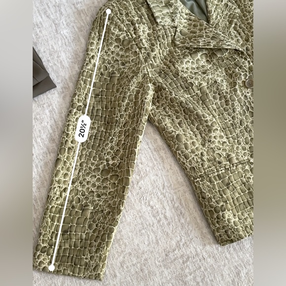 KASPER Women’s Two Piece Suit Jacket and Skirt Snake Skin Pattern Green Size 12 - Picture 13 of 15